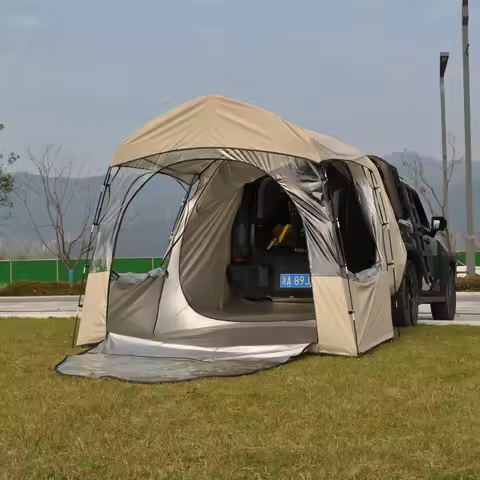 Sports Tent,6.8 FT Clear PVC Bubble SUV Tent for Outdoor 3-Person Tailgate Car Tent with Transparent