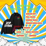 CUSTOM RUGBY JACKET SINGLE I CUSTOM HALFZIP SWEATER I CUSTOM SWEATER I UNISEX JACKET