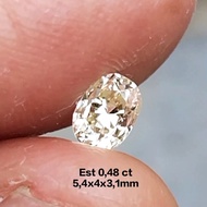 Natural Diamond Oval Cut Luster Top Quality berlian Banjar Asli