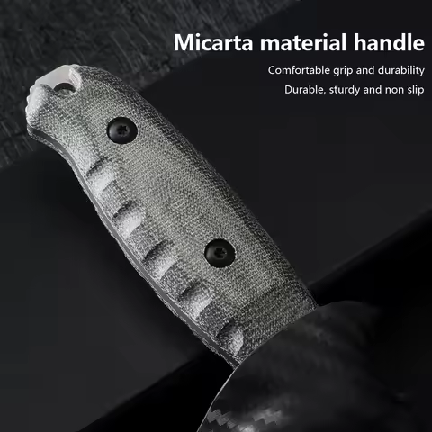 JEABROTHER fixed blade knife with 4.92-inch 14C-28N blade Mikta handle, Kydex sheath, EDC outdoor