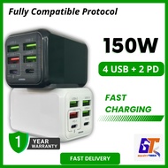 Charger Type C fast charging Multi Port Charger 6 in 1 USB Charger fast charging kepala charger fast