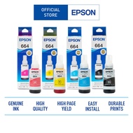 Epson T664 Ink Bottle for EcoTank Printer (Black/Cyan/Magenta/Yellow)
