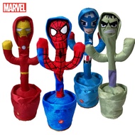 Spiderman Talking Toy Dancing Cactus Doll Marvel Avengers Speak Talk Sound Record Repeat Toy Captain