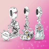 New 925 Sterling Silver Little Mermaid Ariel Dangle Charm Bambi Thumper charm Fit Original Pandora Bracelet for women gift