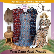 Daster Jumbo Arab Fifi Olivia katun Premium Panjang Lengan Pendek