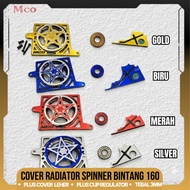 RADIATOR SPINNER COVER PACKAGE VARIO 160 PCX ADV STYLO 160 + RADIATOR NECK COVER FREE REGULATOR CAP