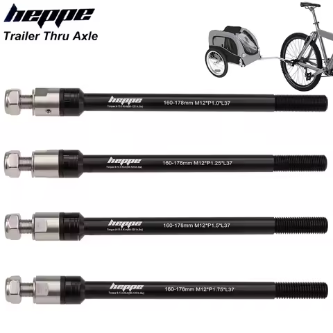 HEPPE Bike Trailer Thru Axle Kid Trailer Cargo Trailer Thru Axle 160-178mm Bike Trailer Hitch Axle M