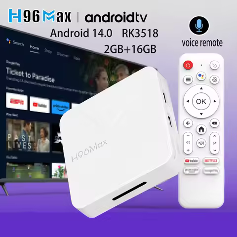 H96 MAX Android 14 TV Box Rockchip RK3518 4K 2.4G 5G Wifi6 BT 8GB 16GB 100M Lan 3D Global Media Play