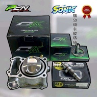 เสื้อสูบSonic CK ลูกสูบCKพร้อมแคมแต่งHllช่างเฮง ปาดหลบวาล์ว ขนาด58/59/60/61/62/65/66 สลัก13-15มิล เส