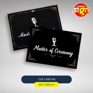 Acrylic - Acrylic Cue Card A5 MC | Master Of Ceremony Cue Card Premium - Cue Card A5 - Modern