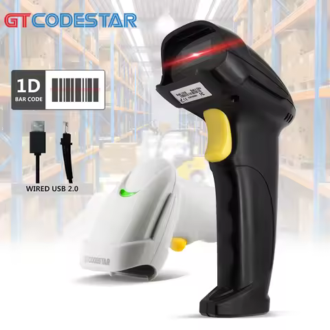 GTCODESTAR Quick Digital Display Flatbed Scanner Wired Handheld Barcode Scanner Android 1d Code Read