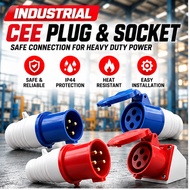 TOLMETSOL INDUSTRIAL PLUG WALL SOCKET (3PIN /4PIN /5PIN) CONNECTOR [ 16A / 32A ]