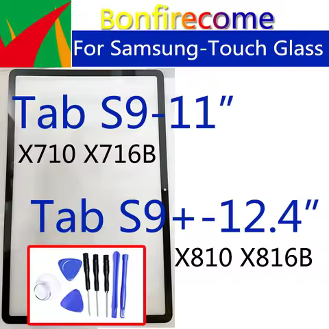 Touch Outer Glass For Samsung Galaxy Tab S9+ S9Plus X810 X816B Touch LCD Front Glass External Lens F
