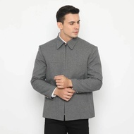 Adbcolection- Jasket Seragam Jas Guru Dosen Santri Jas Pria Hitam Krem Maroon Navy Putih
