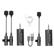 Wireless Stand Microphone System 2.4G Stand Lapel Mic Headset With Rechargeable Transmitter &amp; Receiver Lavalier Microphones &amp; Systems For Vlog Voice Amplifier competent