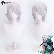 Mantou Studio Valorant Jett Cosplay Wig Silver White Styling Wig