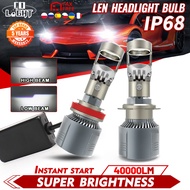 Car Headlight H7 H4 LED Bulb High-End Set 40000LM 9005 HB3 9006 HB4 Automatic Turbo Car Fan