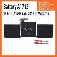 Battery A1713 For 13 Inch A1708 Late 2016 to Mid 2017 Free Screwdriver