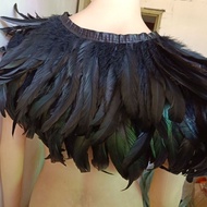 [7725] Hot Sale Feather Shawl Performance Prom Shawl Feather Vest Fake Collar Bib