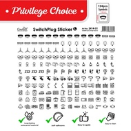 Switch Plug PVC Sticker / Suis Sticker / Plug Sticker / Suis Label Sticker / Sticker Label Elektrik