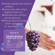 Grape Bunch Shaped Soap, Natural Grape Extract Formula For Gentle Hand Cleansing, Fresh Scented V6b1