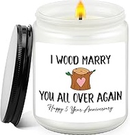 Happy 5-Year Anniversary Candle, Romantic Gift for Husband, Wife, Fiancée, Anniversary Funny Gifts f
