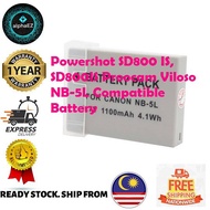 Powershot SD800 IS, SD800IS Proocam Viloso NB-5L Compatible Battery
