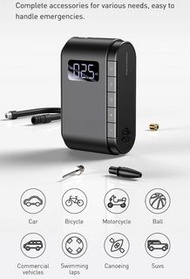 Baseus Dynamic Eye Inflator Pump - Monitor Tire Pressure through Digital Display、Preset tire pressure stop when full(Brand new)