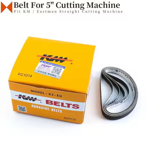 50PCS KS-EU Abrasive Belts Fit KM / Eastman / DAYANG 5 inch Straight Cutting Machine Sharpening Band