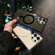 Glitter Star Transparent magnetic phone Case Samsung Galaxy S25 Ultra S25 Plus S25 S24 FE S24 Ultra 