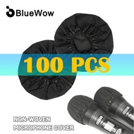 BlueWow 100Pcs wholesale Disposable Sanitary Microphone Cover for Karaoke Black Yeti USB Microphone 