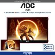 [FAST SHIP] AOC 16G3 | 15.6” FHD | IPS | 144Hz | 4 ms GtG | FreeSync | Gaming Portable Monitor