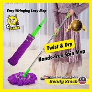 Magic Lazy Mop Self Wringing Twist &amp; Dry Mop Lantai No Hand Drying