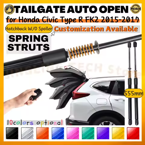 Qty(2) Trunk Struts with Spring for Honda Civic Type R FK2 Hatchback W/O Spoiler 2015-2017 Rear Tail