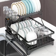 Drain Kitchen Household Drain Dish Rack Shelf Rack Kitchen Dish Rack Dish Rack Storage Sink Double L