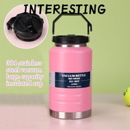 INTERESTING Water Bottle, Insulated 2L Sports Water Bottles, Portable Broken-resistant with Straw Th