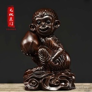 Kayu cendana ukiran kayu Dua belas Monyet Zodiak Cina ukiran kayu Ukiran binatang alat letak barang 