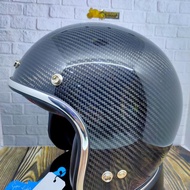 helm half face premium original karbon kevlar
