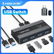 Lemorele Usb 3.0 Kvm Switch Usb C Switcher Selector Adapter Usb Hub For Mouse Keyboard Printer