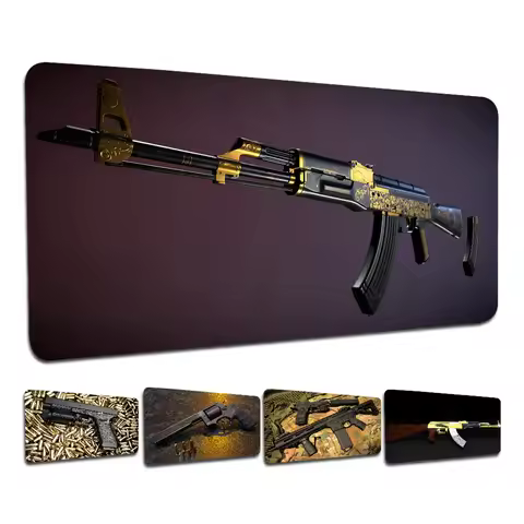 Rifle Pistol Revolver Gun AK47 INS Tide Large Cartoon Anime Gaming Mouse Pad Keyboard Mouse Mats Des