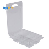 100 Packs Wax Melt Clamshells Molds Square, 6 Cavity Clear Plastic Cube Tray for Candle-Making & Soa