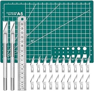 Craft Knife Precision Hobby Knife Kit with 2 Exacto Knife and 20 PCS Exacto Blades for DIY Art Work 