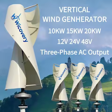 20000W Vertical Wind Turbine Power Generator 12V 24V Free Energy Windmill AC Output Household Kit Co