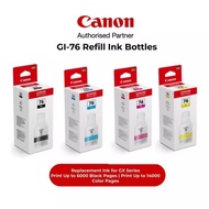 Canon GI-76 INK (Pigment Black/Cyan/Magenta/Yellow) GI76 Toner Ink Bottles for Canon PIXMA GX6070 GX