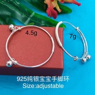 [ READY STOCK ] 925纯银宝宝手脚环 ( Bangle silver 925 ) Gelang tangan /kaki budak