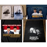 Backpack Tote bag/ Drawstring Backpack with the 2024 Presidential and Indonesian Presidential Campai