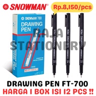 SNOWMAN DRAWING PEN PIGMENT INK 0.05 0.1 0.2 0.3 0.4 0.5 0.6 0.7 0.8 1.0 2.0 3.0 FT-700 SNOWMAN 700 