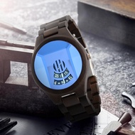 Black Technology Watch Fashion Wooden Watch diy Trendy Large Dial Quartz Watch Locomotive Concept Wo