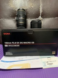 超平 新淨靚仔 全套有盒 行貨長保用 Sigma 105 105mm F2.8 OS F Nikon mount