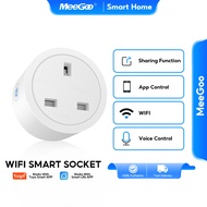 MeeGoo WiFi Smart Socket Mini Circular Plug Voice Control Remote Overcharge Protection Plug and Play